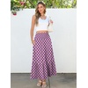image:imageANRABESS Women Boho Floral Maxi Skirts High Waisted Tiered Skirt Flowy Beach Skirts with Pockets for Vacation amp Summer WearPurple Floral