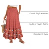 image:imageANRABESS Women Boho Floral Maxi Skirts High Waisted Tiered Skirt Flowy Beach Skirts with Pockets for Vacation amp Summer WearRed Blue Floral