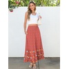 image:imageANRABESS Women Boho Floral Maxi Skirts High Waisted Tiered Skirt Flowy Beach Skirts with Pockets for Vacation amp Summer WearRed Blue Floral