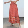 image:imageANRABESS Women Boho Floral Maxi Skirts High Waisted Tiered Skirt Flowy Beach Skirts with Pockets for Vacation amp Summer WearRed Blue Floral