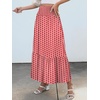 image:imageANRABESS Women Boho Floral Maxi Skirts High Waisted Tiered Skirt Flowy Beach Skirts with Pockets for Vacation amp Summer WearRed Floral