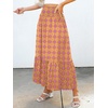 image:imageANRABESS Women Boho Floral Maxi Skirts High Waisted Tiered Skirt Flowy Beach Skirts with Pockets for Vacation amp Summer WearYellow Purple Floral