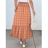 image:imageANRABESS Women Boho Floral Maxi Skirts High Waisted Tiered Skirt Flowy Beach Skirts with Pockets for Vacation amp Summer WearYellow Purple Floral
