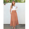 image:imageANRABESS Women Boho Floral Maxi Skirts High Waisted Tiered Skirt Flowy Beach Skirts with Pockets for Vacation amp Summer WearYellow Purple Floral