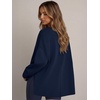 image:imageANRABESS Womens Oversized Sweatshirt Side Slit Pullover  Boat Neck Long Sleeve Soft Cozy lightweight Fabric Lounge Travel Daily Wear Trendy Y2K Style Fall Winter Spring OutfitsNavy Blue