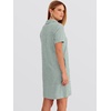 image:imageANRABESS Womens Summer Shirt Dresses  Lightweight Breathable Short Sleeve Button Polo Collar Tshirt Dress Daily Beach Work Outfits Spring Fall ClothesLight Green White Stripe