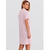 image:imageANRABESS Womens Summer Shirt Dresses  Lightweight Breathable Short Sleeve Button Polo Collar Tshirt Dress Daily Beach Work Outfits Spring Fall ClothesPink White Stripe