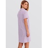 image:imageANRABESS Womens Summer Shirt Dresses  Lightweight Breathable Short Sleeve Button Polo Collar Tshirt Dress Daily Beach Work Outfits Spring Fall ClothesPurple White Stripe