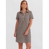 image:imageANRABESS Womens Summer Shirt Dresses  Lightweight Breathable Short Sleeve Button Polo Collar Tshirt Dress Daily Beach Work Outfits Spring Fall ClothesBrown White Plaid