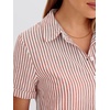 image:imageANRABESS Womens Summer Shirt Dresses  Lightweight Breathable Short Sleeve Button Polo Collar Tshirt Dress Daily Beach Work Outfits Spring Fall ClothesRed White Stripe