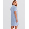 image:imageANRABESS Womens Summer Shirt Dresses  Lightweight Breathable Short Sleeve Button Polo Collar Tshirt Dress Daily Beach Work Outfits Spring Fall ClothesBlue White Stripe