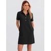 image:imageANRABESS Womens Summer Shirt Dresses  Lightweight Breathable Short Sleeve Button Polo Collar Tshirt Dress Daily Beach Work Outfits Spring Fall ClothesBlack
