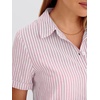 image:imageANRABESS Womens Summer Shirt Dresses  Lightweight Breathable Short Sleeve Button Polo Collar Tshirt Dress Daily Beach Work Outfits Spring Fall ClothesPink White Stripe