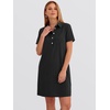 image:imageANRABESS Womens Summer Shirt Dresses  Lightweight Breathable Short Sleeve Button Polo Collar Tshirt Dress Daily Beach Work Outfits Spring Fall ClothesBlack