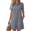 Navy Blue White Plaid