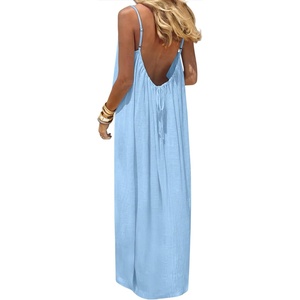 image:imageANRABESS Womens Spaghetti Strap Backless Cami Maxi Dresses  Loose Flowy Long SundressLightweight CozyLounge House Beach Vacation OutfitsCasualSummer Spring ClothesBright Blue