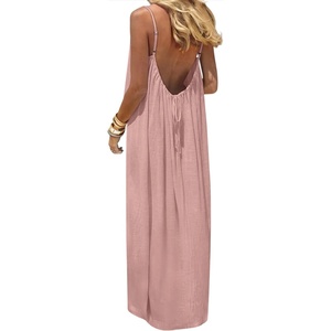 image:imageANRABESS Womens Spaghetti Strap Backless Cami Maxi Dresses  Loose Flowy Long SundressLightweight CozyLounge House Beach Vacation OutfitsCasualSummer Spring ClothesPink