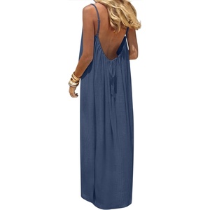 image:imageANRABESS Womens Spaghetti Strap Backless Cami Maxi Dresses  Loose Flowy Long SundressLightweight CozyLounge House Beach Vacation OutfitsCasualSummer Spring ClothesDeep Blue