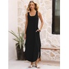 image:imageANRABESS Summer Dresses for Women 2026 Sleeveless Square Neck Maxi Beach Sundress Loose Fit Casual Vacation Tank DressBlack