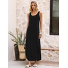 image:imageANRABESS Summer Dresses for Women 2026 Sleeveless Square Neck Maxi Beach Sundress Loose Fit Casual Vacation Tank DressBlack