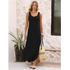 image:imageANRABESS Summer Dresses for Women 2026 Sleeveless Square Neck Maxi Beach Sundress Loose Fit Casual Vacation Tank DressBlack