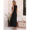 image:imageANRABESS Summer Dresses for Women 2026 Sleeveless Square Neck Maxi Beach Sundress Loose Fit Casual Vacation Tank DressBlack