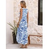 image:imageANRABESS Summer Dresses for Women 2026 Sleeveless Square Neck Maxi Beach Sundress Loose Fit Casual Vacation Tank DressBlue Cashew Floral