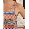 image:imageANRABESS Summer Dresses for Women 2026 Sleeveless Square Neck Maxi Beach Sundress Loose Fit Casual Vacation Tank DressBlue Orange Floral