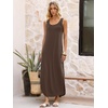 image:imageANRABESS Summer Dresses for Women 2026 Sleeveless Square Neck Maxi Beach Sundress Loose Fit Casual Vacation Tank DressBrown