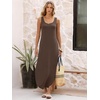 image:imageANRABESS Summer Dresses for Women 2026 Sleeveless Square Neck Maxi Beach Sundress Loose Fit Casual Vacation Tank DressBrown
