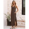 image:imageANRABESS Summer Dresses for Women 2026 Sleeveless Square Neck Maxi Beach Sundress Loose Fit Casual Vacation Tank DressBrown