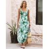 image:imageANRABESS Summer Dresses for Women 2026 Sleeveless Square Neck Maxi Beach Sundress Loose Fit Casual Vacation Tank DressGreen White Floral