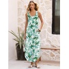 image:imageANRABESS Summer Dresses for Women 2026 Sleeveless Square Neck Maxi Beach Sundress Loose Fit Casual Vacation Tank DressGreen White Floral