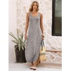 image:imageANRABESS Summer Dresses for Women 2026 Sleeveless Square Neck Maxi Beach Sundress Loose Fit Casual Vacation Tank DressKhaki Polka Dot