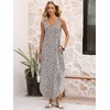 image:imageANRABESS Summer Dresses for Women 2026 Sleeveless Square Neck Maxi Beach Sundress Loose Fit Casual Vacation Tank DressKhaki Polka Dot