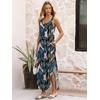 image:imageANRABESS Summer Dresses for Women 2026 Sleeveless Square Neck Maxi Beach Sundress Loose Fit Casual Vacation Tank DressLeaf Printed