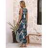 image:imageANRABESS Summer Dresses for Women 2026 Sleeveless Square Neck Maxi Beach Sundress Loose Fit Casual Vacation Tank DressLeaf Printed