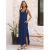 image:imageANRABESS Summer Dresses for Women 2026 Sleeveless Square Neck Maxi Beach Sundress Loose Fit Casual Vacation Tank DressNavy Blue