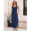 image:imageANRABESS Summer Dresses for Women 2026 Sleeveless Square Neck Maxi Beach Sundress Loose Fit Casual Vacation Tank DressNavy Blue