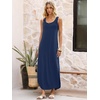 image:imageANRABESS Summer Dresses for Women 2026 Sleeveless Square Neck Maxi Beach Sundress Loose Fit Casual Vacation Tank DressNavy Blue