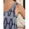 image:imageANRABESS Summer Dresses for Women 2026 Sleeveless Square Neck Maxi Beach Sundress Loose Fit Casual Vacation Tank DressNavy White Leaf Floral