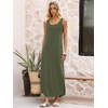 image:imageANRABESS Summer Dresses for Women 2026 Sleeveless Square Neck Maxi Beach Sundress Loose Fit Casual Vacation Tank DressOlive