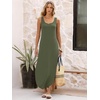 image:imageANRABESS Summer Dresses for Women 2026 Sleeveless Square Neck Maxi Beach Sundress Loose Fit Casual Vacation Tank DressOlive