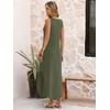 image:imageANRABESS Summer Dresses for Women 2026 Sleeveless Square Neck Maxi Beach Sundress Loose Fit Casual Vacation Tank DressOlive