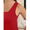 image:imageANRABESS Summer Dresses for Women 2026 Sleeveless Square Neck Maxi Beach Sundress Loose Fit Casual Vacation Tank DressRed