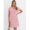 image:imageANRABESS Summer Dresses for Women Casual V Neck Short Sleeve Mini Tshirt Dress 2026 Loose Fit Beach Vacation Shift SundressCoral Pink Floral
