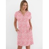 image:imageANRABESS Summer Dresses for Women Casual V Neck Short Sleeve Mini Tshirt Dress 2026 Loose Fit Beach Vacation Shift SundressCoral Pink Floral