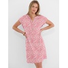 image:imageANRABESS Summer Dresses for Women Casual V Neck Short Sleeve Mini Tshirt Dress 2026 Loose Fit Beach Vacation Shift SundressCoral Pink Floral