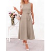 image:imageANRABESS Women Formal Sleeveless Cocktail Midi Dresses  Summer Wedding Guest Dress Elegant with Belted Business Work Modest ALine Versatile for Party Dinner EveningBeige