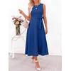 image:imageANRABESS Women Formal Sleeveless Cocktail Midi Dresses  Summer Wedding Guest Dress Elegant with Belted Business Work Modest ALine Versatile for Party Dinner EveningRoyal Blue